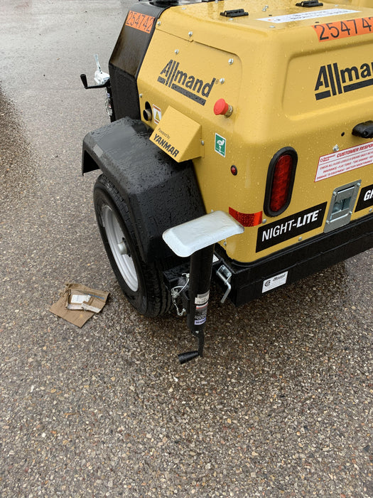 2022 Allmand NLV3GR (4) LED Light Fixture 350W, 23' Vertical Mast, 3kW Prime, Towable, ES Decals, T3