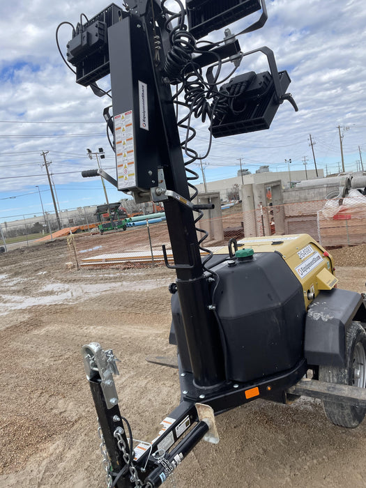 2022 Allmand NLV3GR (4) LED Light Fixture 350W, 23' Vertical Mast, 3kW Prime, Towable, ES Decals, T3