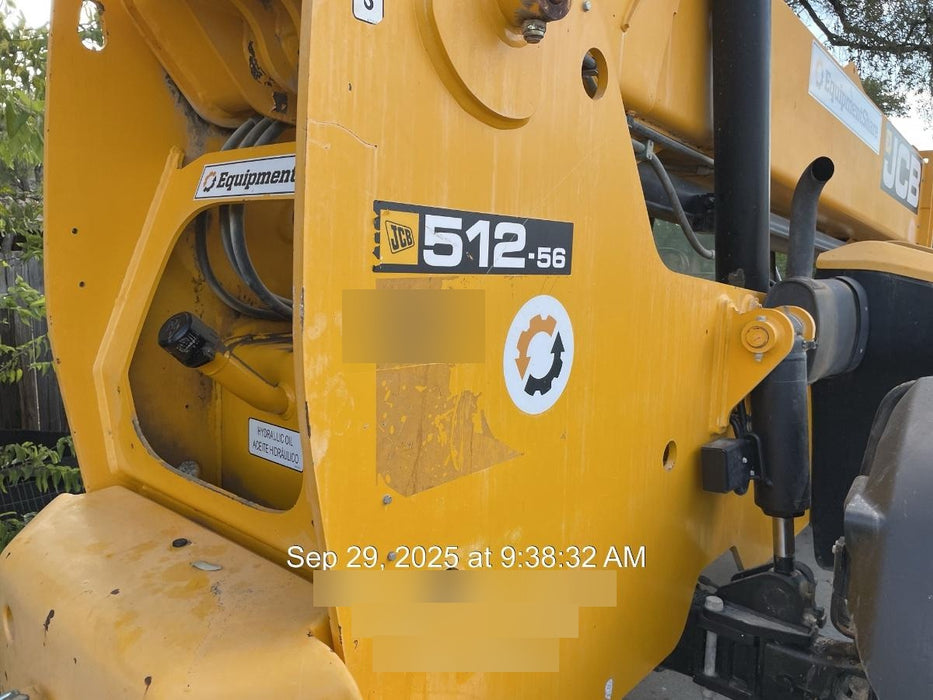2020 JCB 512-56 Canopy, 74Hp, Solid Tires, Work Lights, Beacon, Aux Hydraulics, Back up Alarm, Lifting Eye, ES Decals