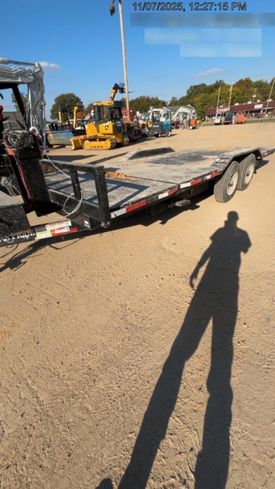 2024 TEXAS PRIDE TRAILERS 21' Lowboy Gravity Tilt Bed 14K Bumper Pull Trailer