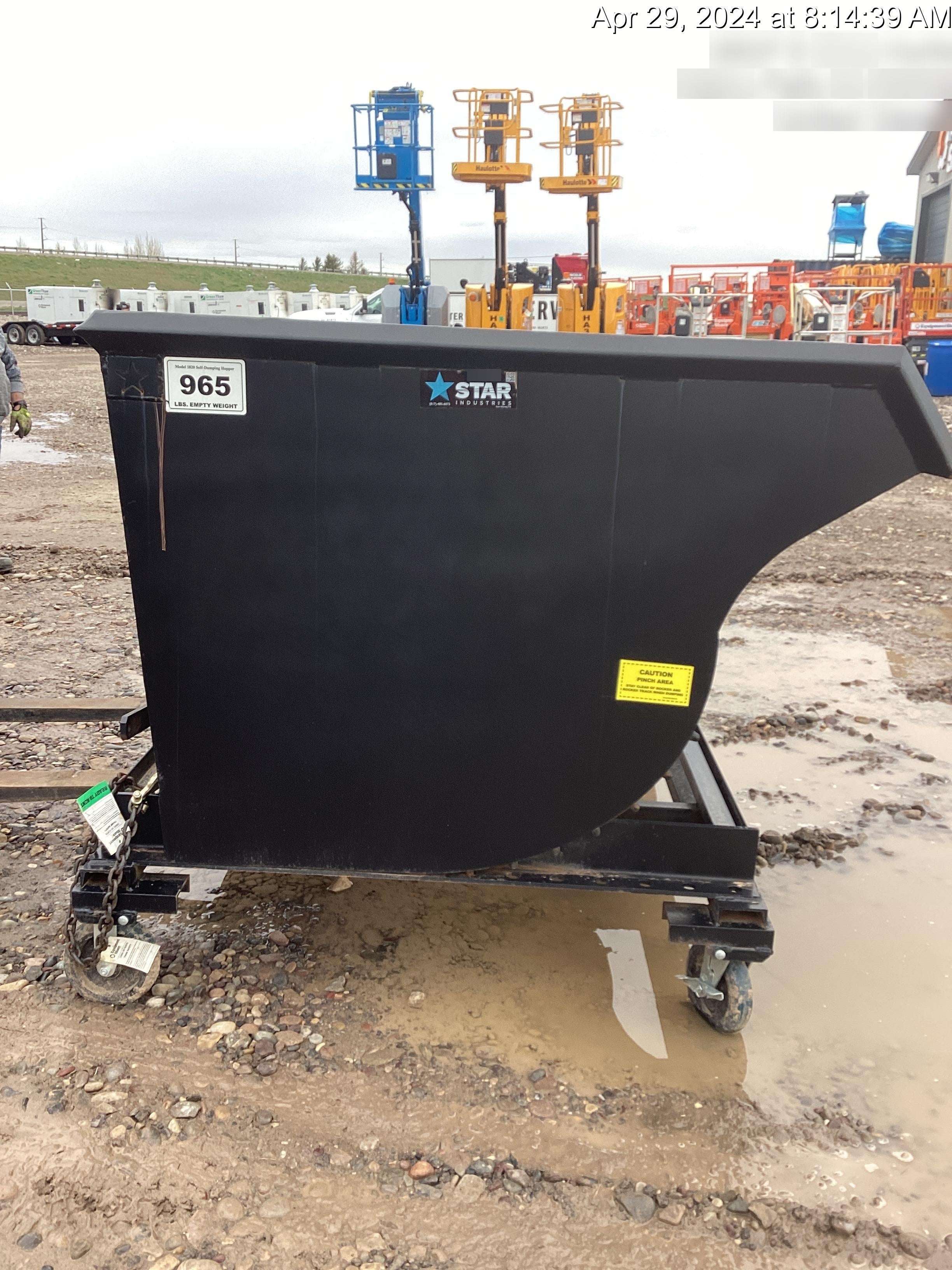 2022 STAR INDUSTRIES M-1820 - Self-Dump Hopper