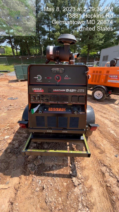 2021 Lincoln Electric Vantage 549X Ready Pak 3, ORANGE (includes trailer, cable rack, fender light kit)