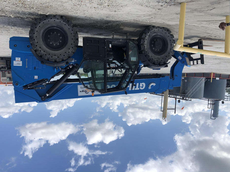 2019 Genie GTH-1056 Cab/Heat/AC, Solid RT Tires, LED Work Lights, Beacon 60" QA Carriage, 60" Forks