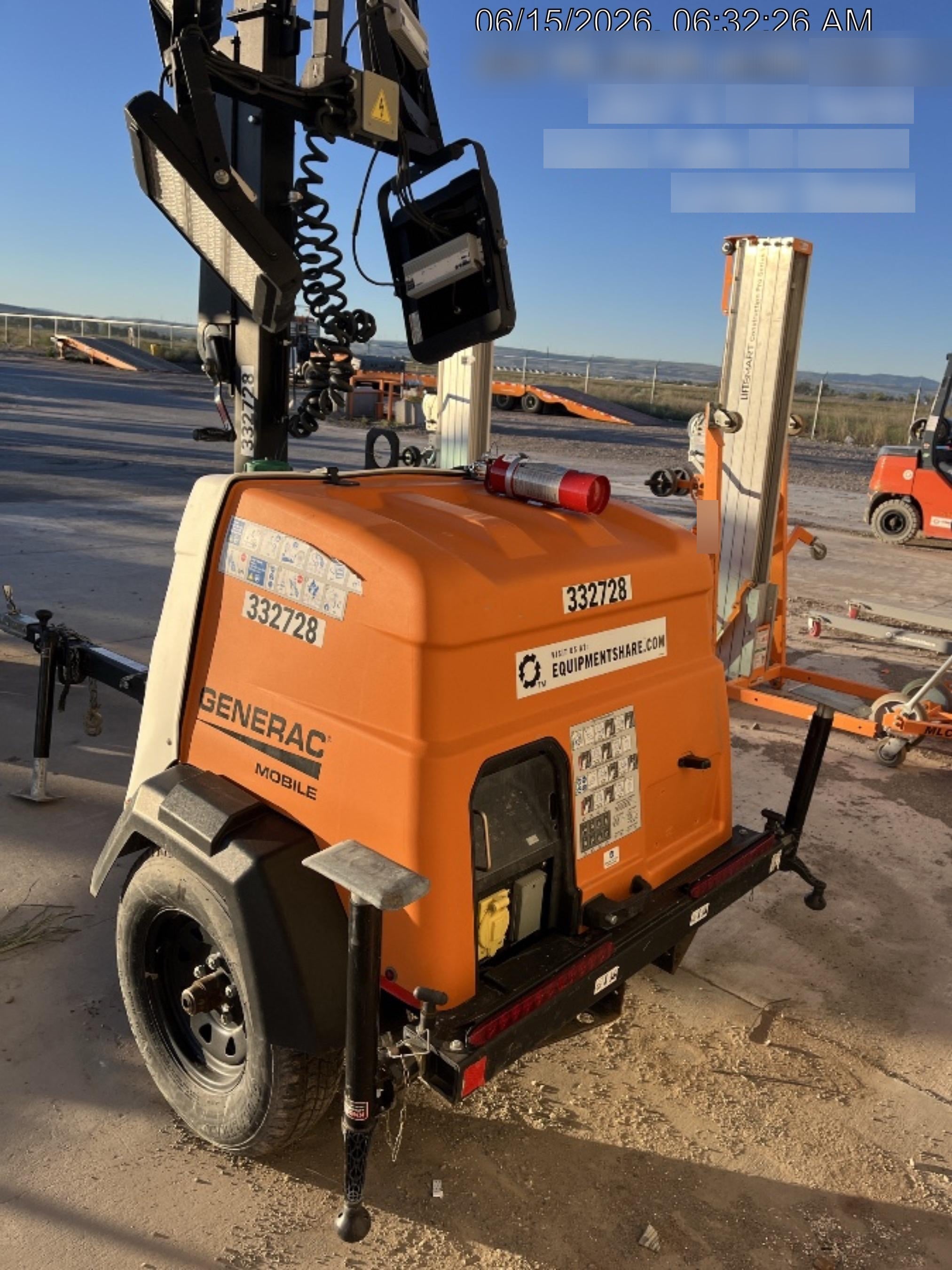 2023 Generac MLT2 Diesel, Flex Switch 120V Input, Powerzone Controller, (4) 320W LED Lights, 4kW Generator, 39.9 Gal Fuel Tank, 2" Ball, T3