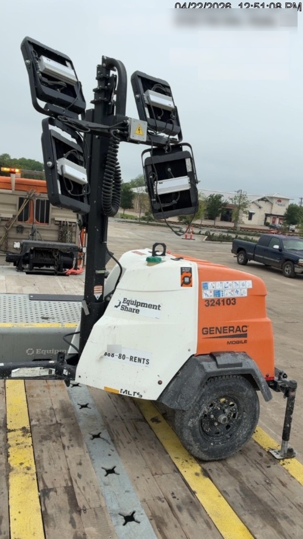 2023 Generac MLT2 Diesel, Flex Switch 120V Input, Powerzone Controller, (4) 320W LED Lights, 4kW Generator, 39.9 Gal Fuel Tank, 2" Ball, T3