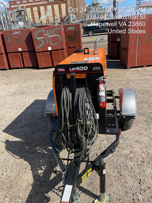 2022 Lincoln Electric LE400 Kubota V1505, Trlr, Cable Rack, Light Kit, ES Decals, T3