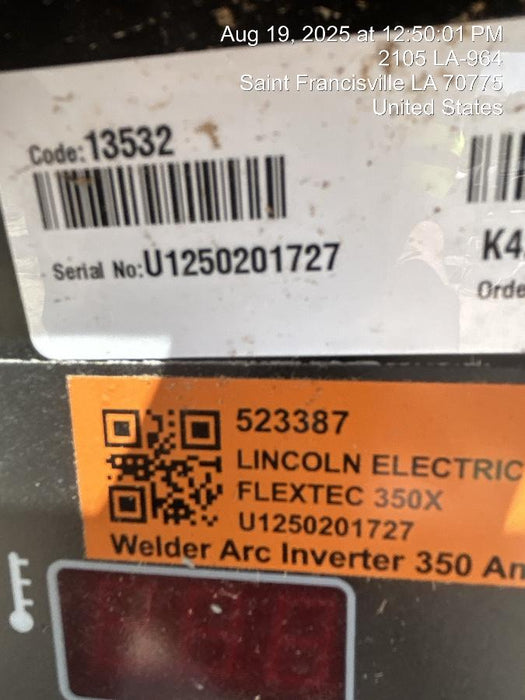 2025 LINCOLN ELECTRIC FLEXTEC 350X