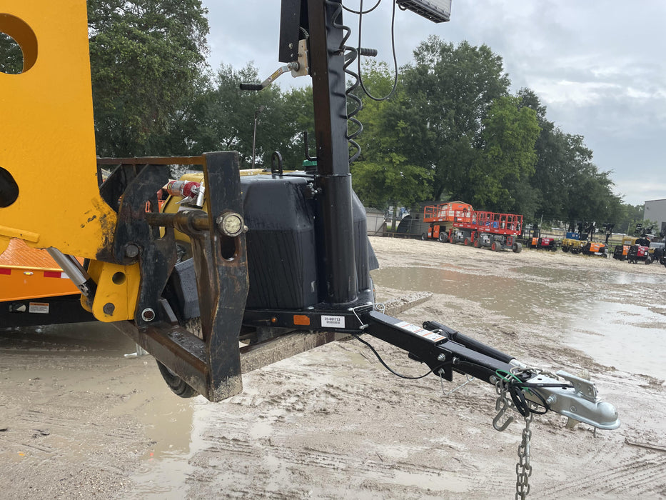 2022 Allmand NLV3GR (4) LED Light Fixture 350W, 23' Vertical Mast, 3kW Prime, Towable, Deep Sea L401, Leveling Jacks, Yanmar T4F 5.8hp