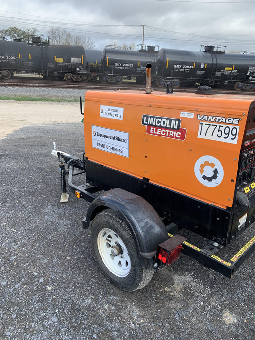 2021 Lincoln Electric Vantage 322 Vantage 322 Ready Pak 3 w/ Decals, ORANGE (includes trailer, cable rack, fender light kit) NO Telematics