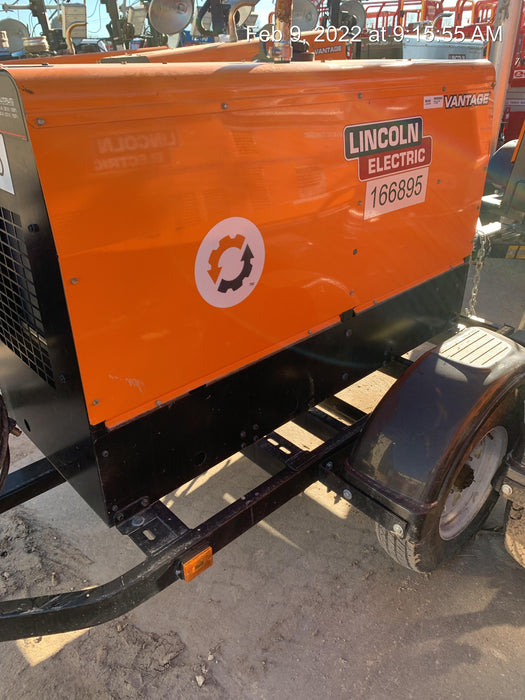 2021 Lincoln Electric Vantage 322 Vantage 322 Ready Pak 3 w/ Decals, ORANGE (includes trailer, cable rack, fender light kit) NO Telematics