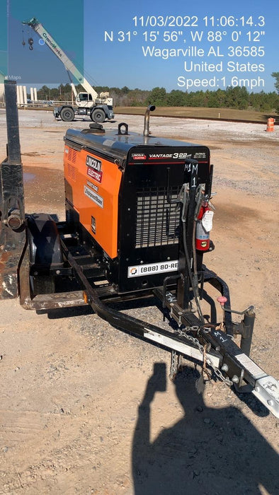 2022 Allmand NLV3GR (4) LED Light Fixture 350W, 23' Vertical Mast, 3kW Prime, Towable, Deep Sea L401, Leveling Jacks, Yanmar T4F 5.8hp