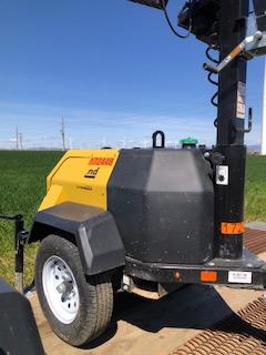 2021 Allmand NLV3GR (4) LED Light Fixture 350W, 23' Vertical Mast, 3kW Prime, Towable, Deep Sea L401, Leveling Jacks, Yanmar T4F 5.8hp