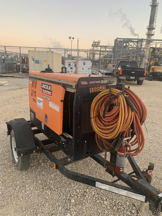 2021 Lincoln Electric Vantage 322 Vantage 322 Ready Pak 3 w/ Decals, ORANGE (includes trailer, cable rack, fender light kit) NO Telematics