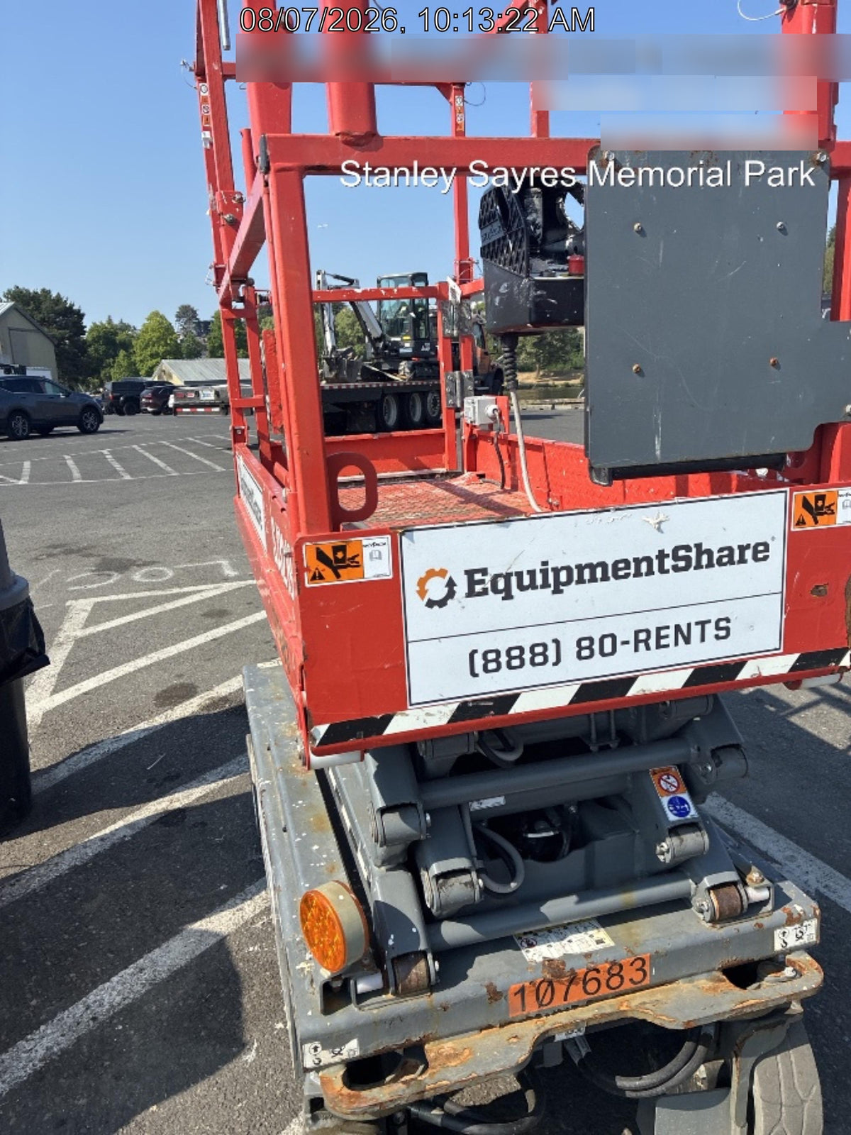 2020 Skyjack SJIII-3219 Solid NM Tires, Half height spring hinged entry gate, Dual Beacons, 800W Inverter