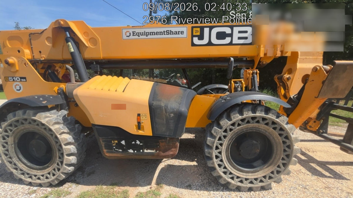 2020 JCB 510-56 Canopy, Solid Tires, Work Lights, Beacon, Aux Hydraulics, Back up Alarm, Lifting Eye, ES Decals
