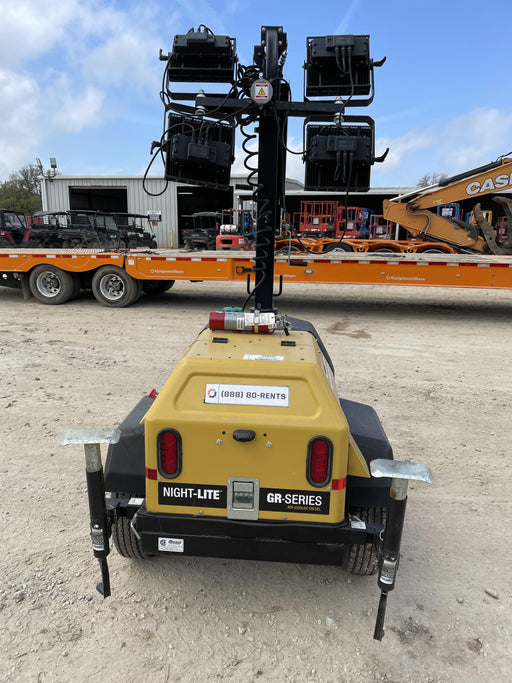 2022 Allmand NLV3GR (4) LED Light Fixture 350W, 23' Vertical Mast, 3kW Prime, Towable, Deep Sea L401, Leveling Jacks, Yanmar T4F 5.8hp