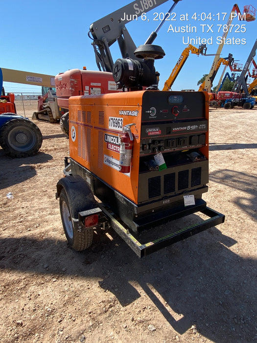 2021 Lincoln Electric Vantage 549X Ready Pak 3, ORANGE (includes trailer, cable rack, fender light kit)