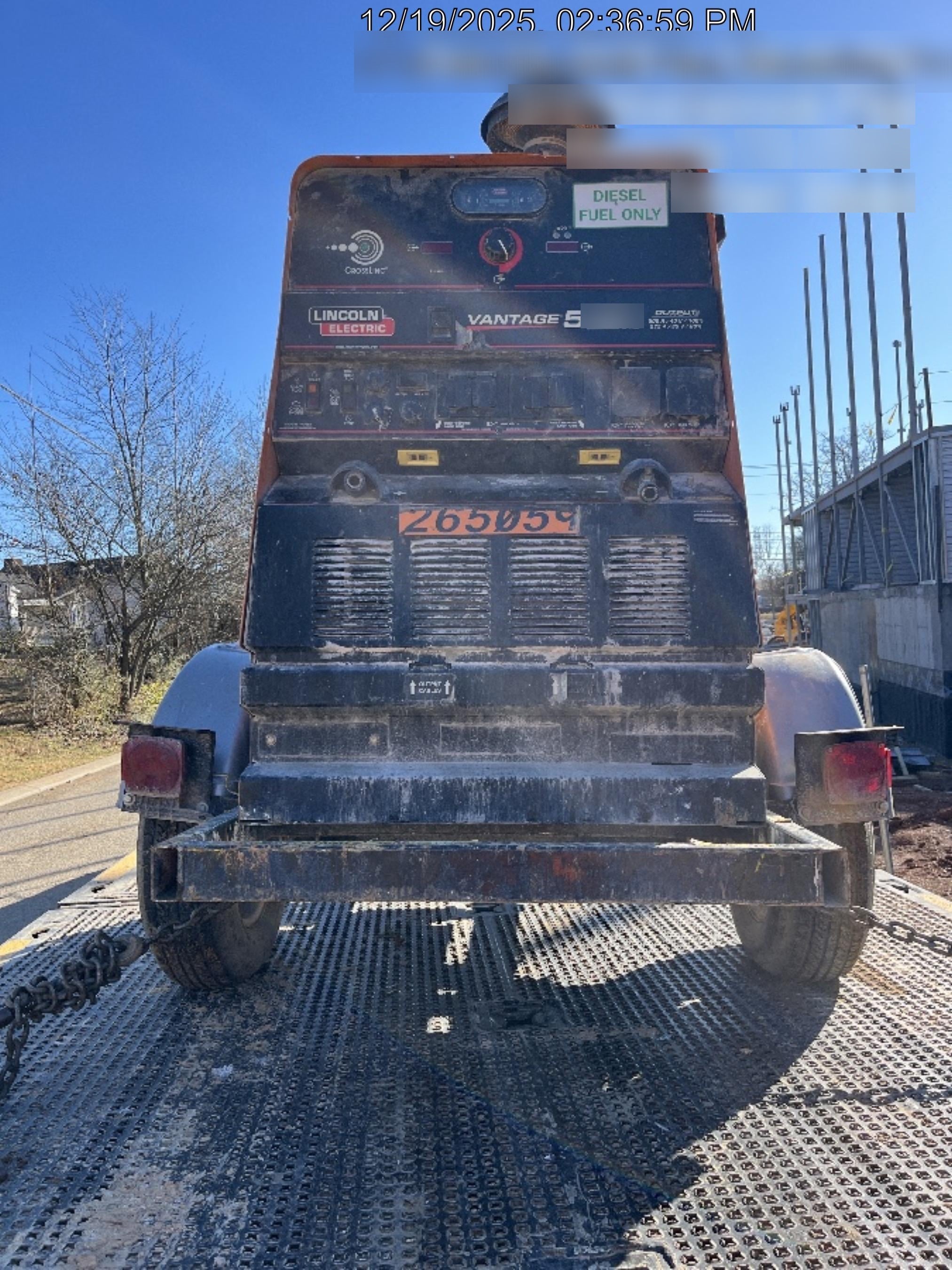 2022 Lincoln Electric Vantage 549X Crosslink Technology, Trailer Mounted, ES Decals, T3
