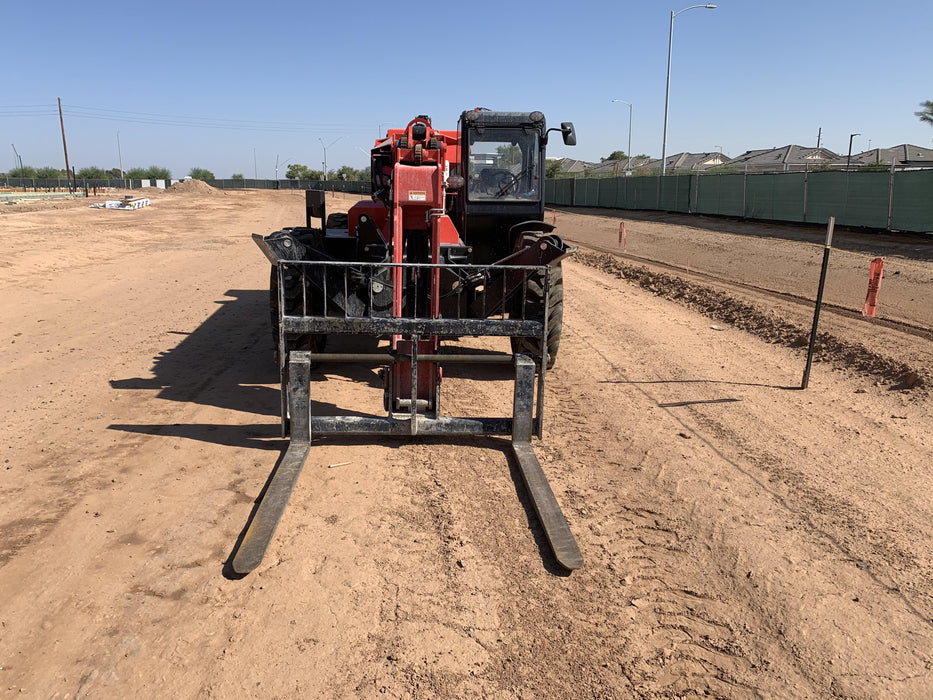 2020 Manitou MTA10055 Cab/Heat/Air, LED Work Lights, Solid Tires, Lift Hook, Beacon, Auxiliary Hydraulics w/66" Carriage and 60" Forks