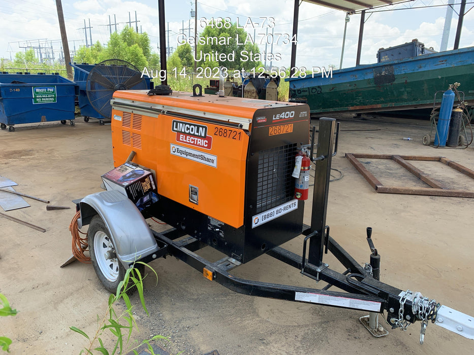 2022 Lincoln Electric LE400 Kubota V1505, Trlr, Cable Rack, Light Kit, ES Decals, T3