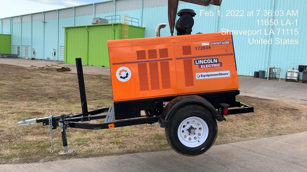 2021 Lincoln Electric Vantage 549X Ready Pak 3, ORANGE (includes trailer, cable rack, fender light kit)