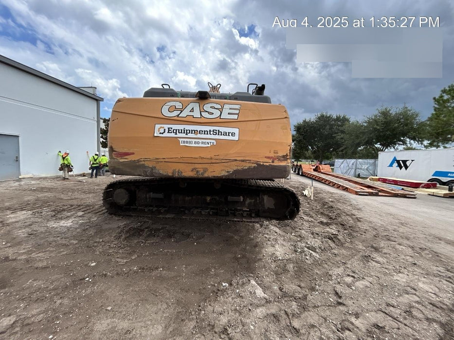 2017 Case CX350D CAB A/C, 13'-3" ARM, STEEL TRACKS