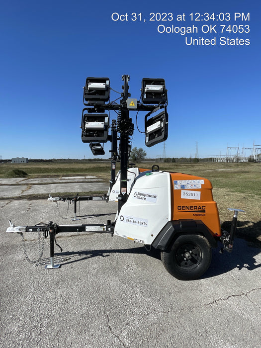 2023 Generac MLT2 Diesel, Flex Switch 120V Input, Powerzone Controller, (4) 320W LED Lights, 4kW Generator, 39.9 Gal Fuel Tank, 2" Ball, T3