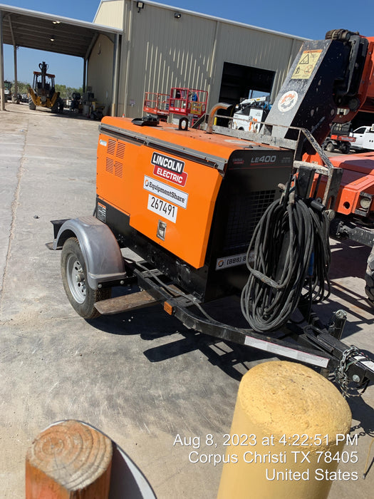 2022 Lincoln Electric LE400 Kubota V1505, Trlr, Cable Rack, Light Kit, ES Decals, T3