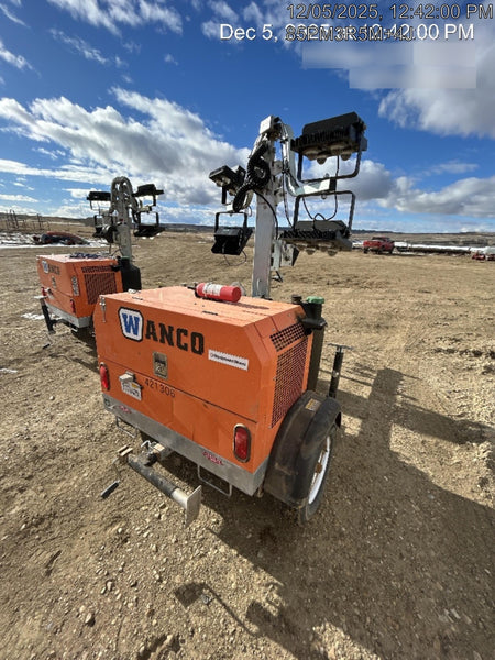 2024 Wanco WLTT-4MM4K Diesel, Deep Sea Controller, Shore Power Plug, Auto Start, (4) 350W LED Floodlights, 4kW Generator, 60 Gal Fuel Tank, 2" Ball, T3