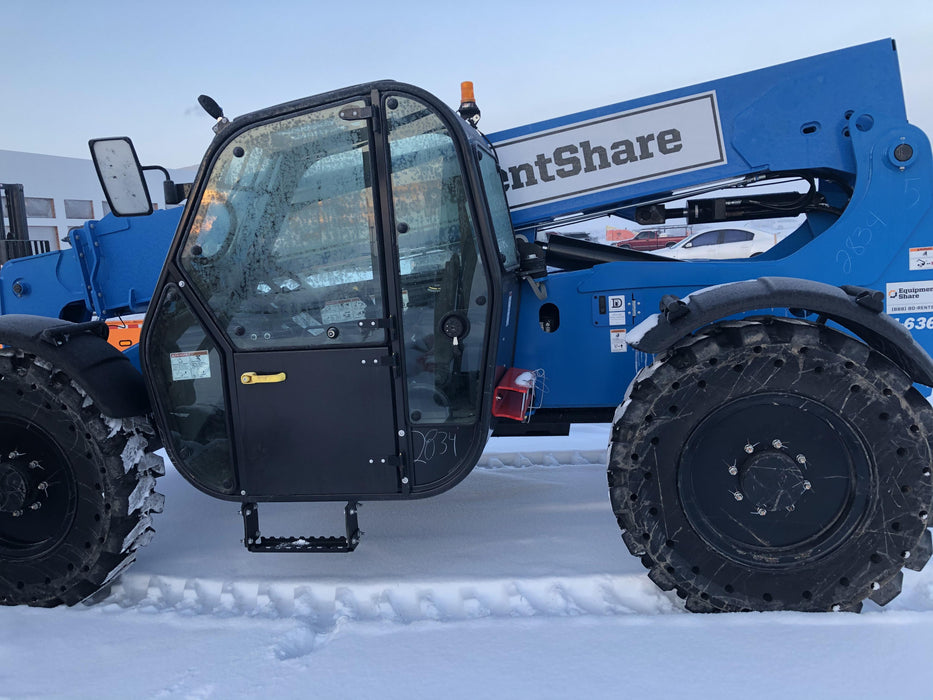 2019 Genie GTH-636 Cab/Heat/AC, Solid RT Tires, LED Work Lights, Beacon 60" QA Carriage, 48" Forks