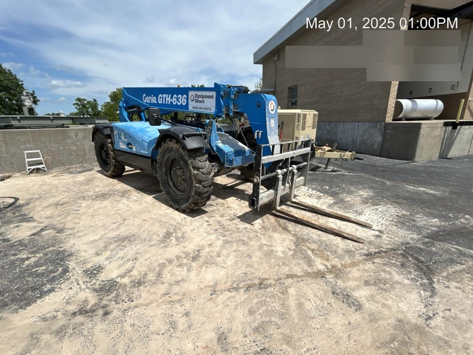 2018 Genie GTH-636 Genie GTH-636 w/Open ROPS, Work Lights, Solid Tires, RH Cab Mesh, Beacon, 48" Carriage and Forks