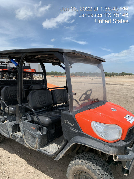 2021 Kubota RTV-X1140W-H Plastic Canopy, Windshield Acrylic Clear, LED Strobe Light, Wire Harness Kit, Back up Alarm