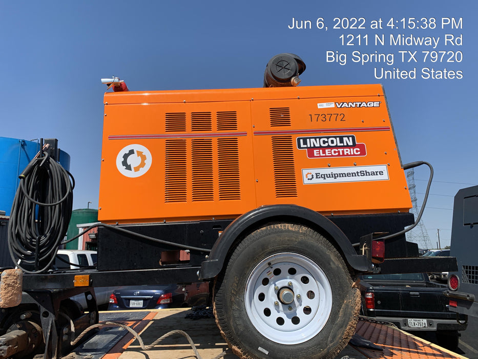 2021 Lincoln Electric Vantage 549X Ready Pak 3, ORANGE (includes trailer, cable rack, fender light kit)