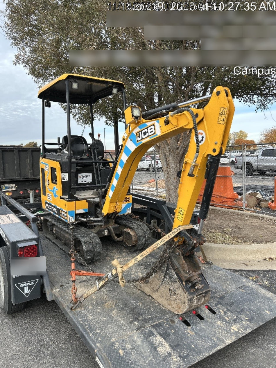 2022 JCB 19C-1E Canopy, Rubber Track, Beacon, Dipper, WL, Coupler, ES Decals