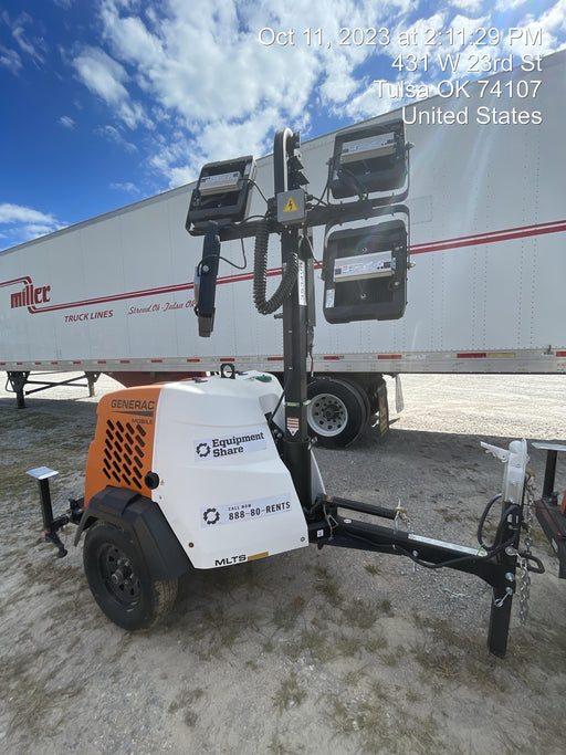 2023 Generac MLT2 Diesel, Flex Switch 120V Input, Powerzone Controller, (4) 320W LED Lights, 4kW Generator, 39.9 Gal Fuel Tank, 2" Ball, T3