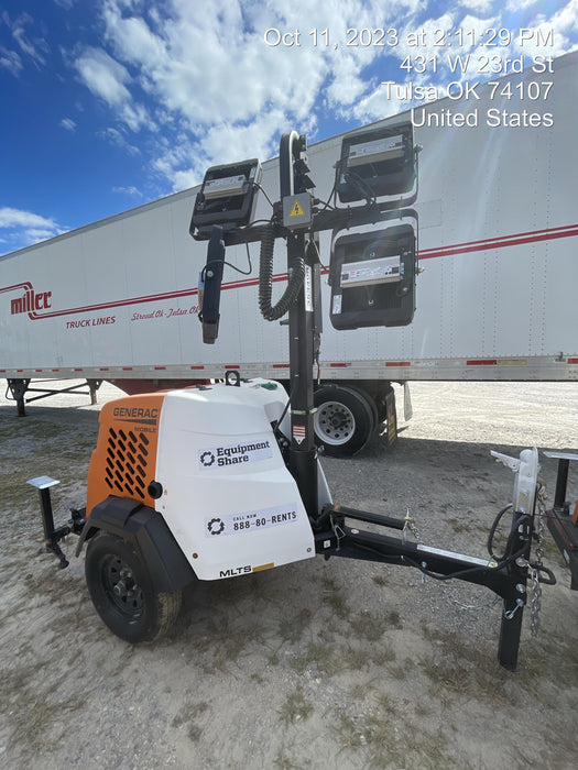 2023 Generac MLT2 Diesel, Flex Switch 120V Input, Powerzone Controller, (4) 320W LED Lights, 4kW Generator, 39.9 Gal Fuel Tank, 2" Ball, T3