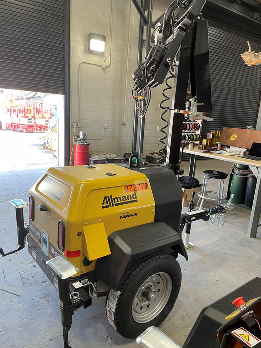 2022 Allmand NLV3GR (4) LED Light Fixture 350W, 23' Vertical Mast, 3kW Prime, Towable, ES Decals, T3