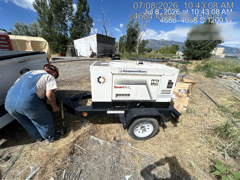 2020 Multiquip DLW400ESA4 400 amp Welder, 14kW, 120/240V, T4F Kubota, Trailer