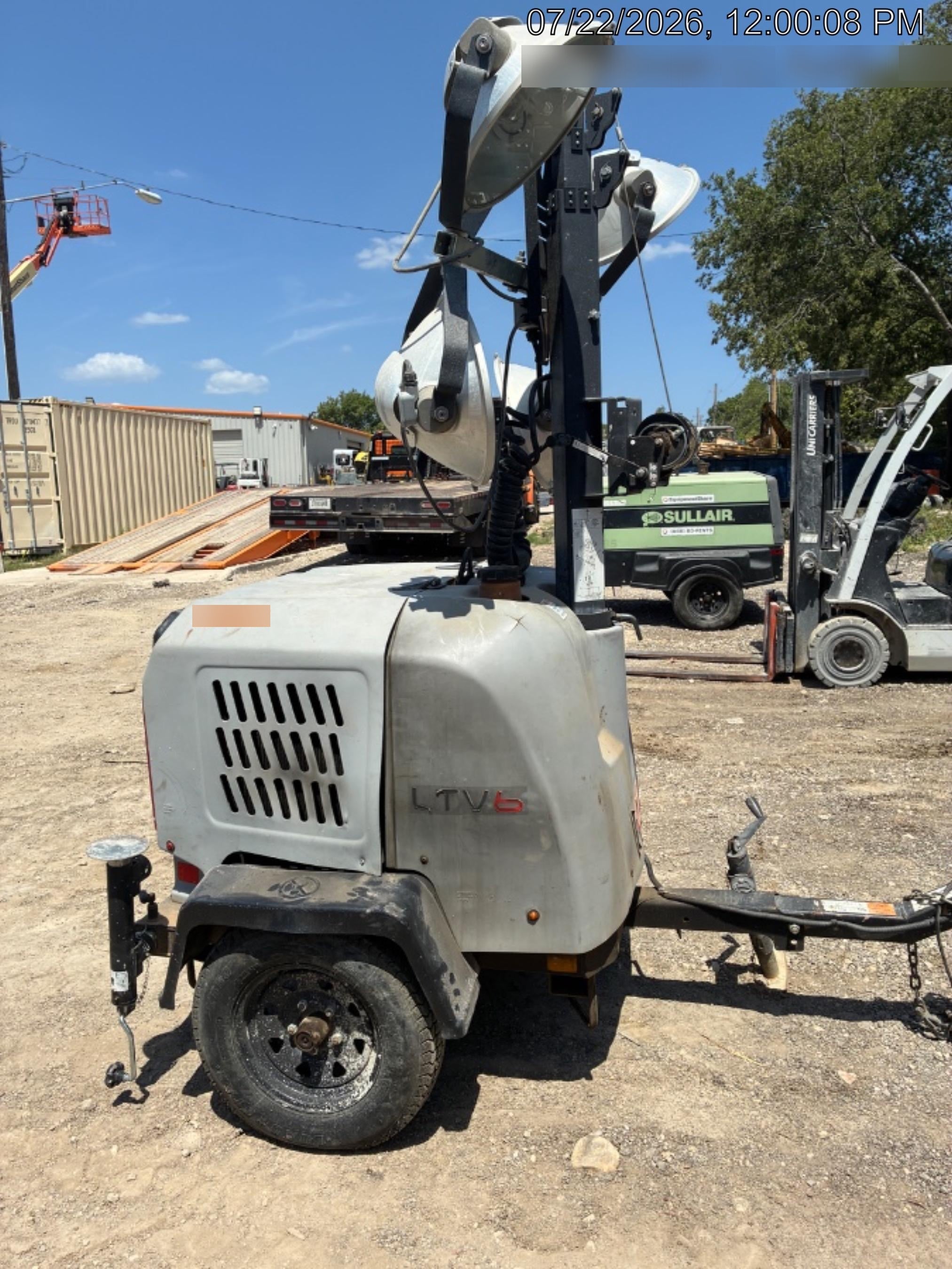 2019 Wacker Neuson LTV6L-MH Wacker Neuson LTV6L Mobile Light Tower w/Fuel Level Sensor Installed
