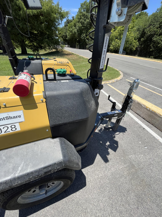 2022 Allmand NLV3GR (4) LED Light Fixture 350W, 23' Vertical Mast, 3kW Prime, Towable, Deep Sea L401, Leveling Jacks, Yanmar T4F 5.8hp