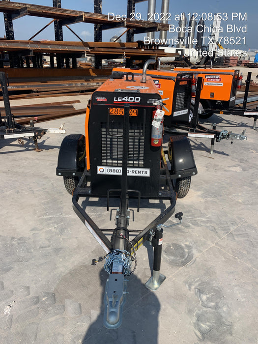 2022 Lincoln Electric LE400 Kubota V1505, Trlr, Cable Rack, Light Kit, ES Decals, T3