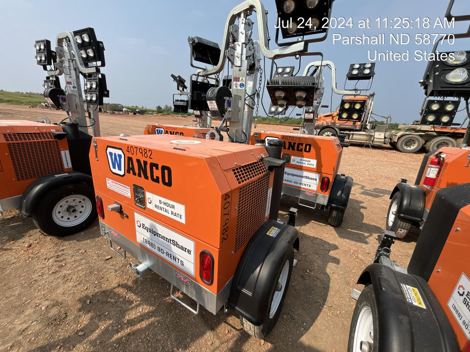 2024 Wanco WLTT-4MM4K Diesel, Deep Sea Controller, Shore Power Plug, Auto Start, (4) 350W LED Floodlights, 4kW Generator, 60 Gal Fuel Tank, 2" Ball, T3