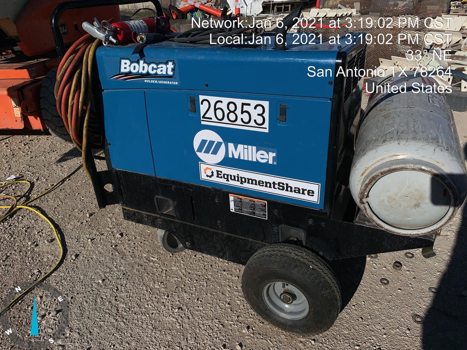 2019 Miller Electric BOBCAT 250 LP/Propane, Running Gear, Tank Bracket, Hose