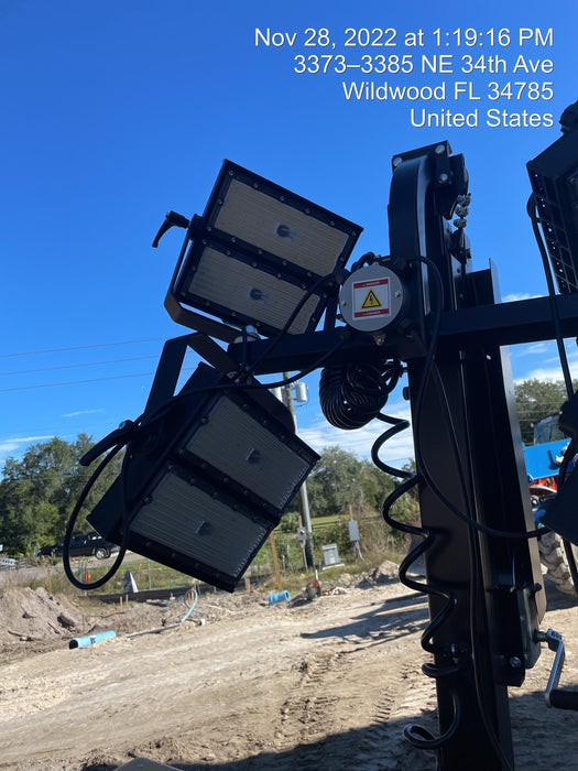 2022 Allmand NLV3GR (4) LED Light Fixture 350W, 23' Vertical Mast, 3kW Prime, Towable