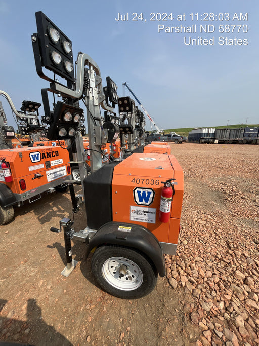 2024 Wanco WLTT-4MM4K Diesel, Deep Sea Controller, Shore Power Plug, Auto Start, (4) 350W LED Floodlights, 4kW Generator, 60 Gal Fuel Tank, 2" Ball, T3