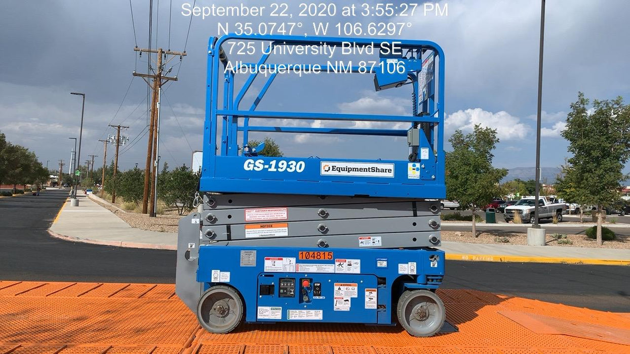 2020 Genie GS-1930 Fixed rails with chain entry gate - Pre A92.20