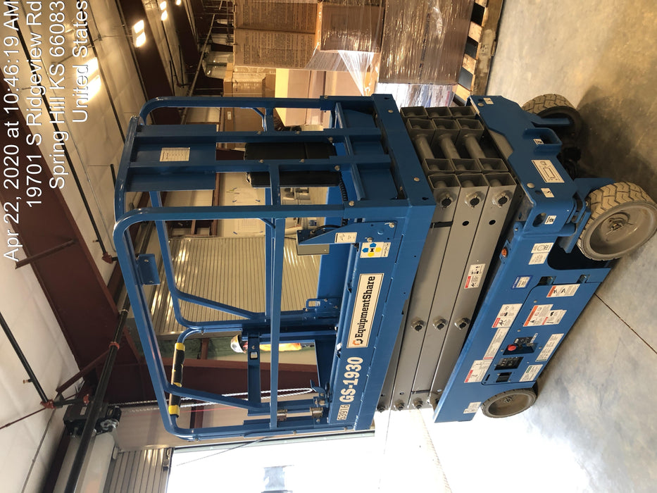 2020 Genie GS-1930 Solid Non Marking Tires, Beacon, Folding rails with half height swing gate