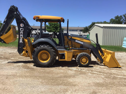 2019 John Deere 310LEP 4WD, Canopy, Standard dipper, ISO Controls, Rear Auxiliary Hydraulics, Manual QC w/Buckets: 12”, 18”, and 24”