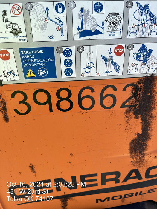 2024 Generac MLT2 Diesel, Flex Switch 120V Input, Powerzone Controller, 
(4) 320W LED Lights, 4kW Generator, 39.9 Gal Fuel Tank, 2" Ball, T3