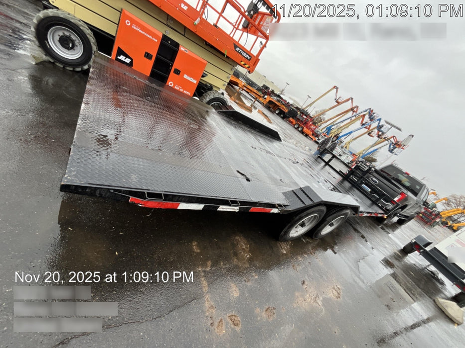 2025 TEXAS PRIDE TRAILERS 21' Lowboy Gravity Tilt Bed 14K Bumper Pull Trailer